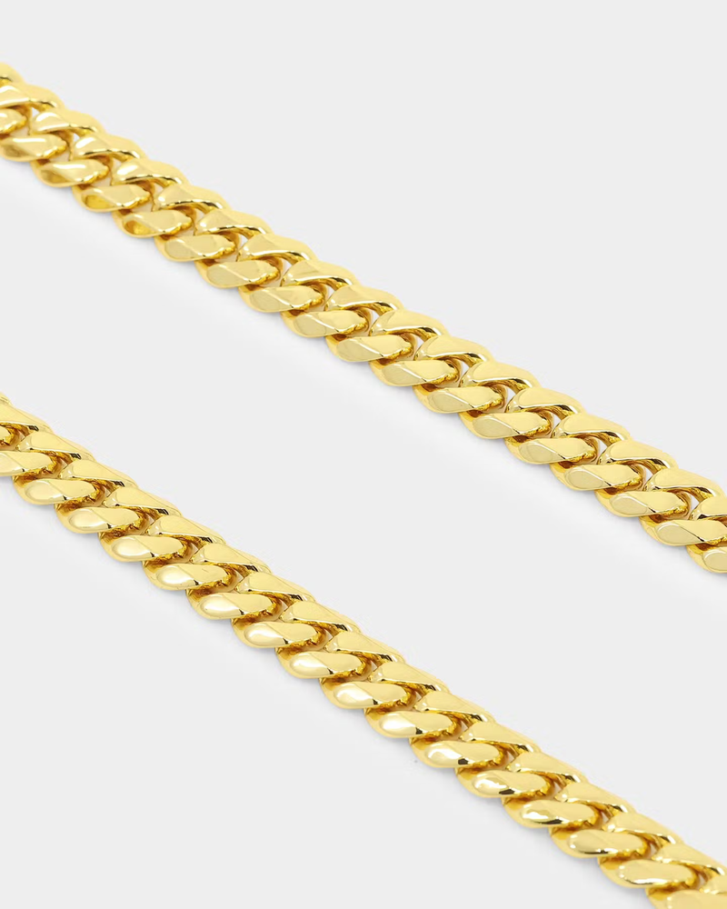 8mm Cuban Chain - Gold 18k