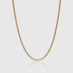 MICRO CUBAN CHAIN 3MM - Gold