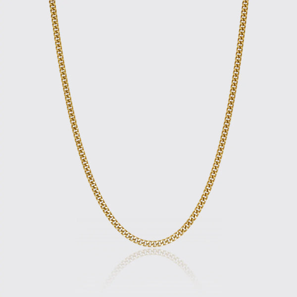 MICRO CUBAN CHAIN 3MM - Gold