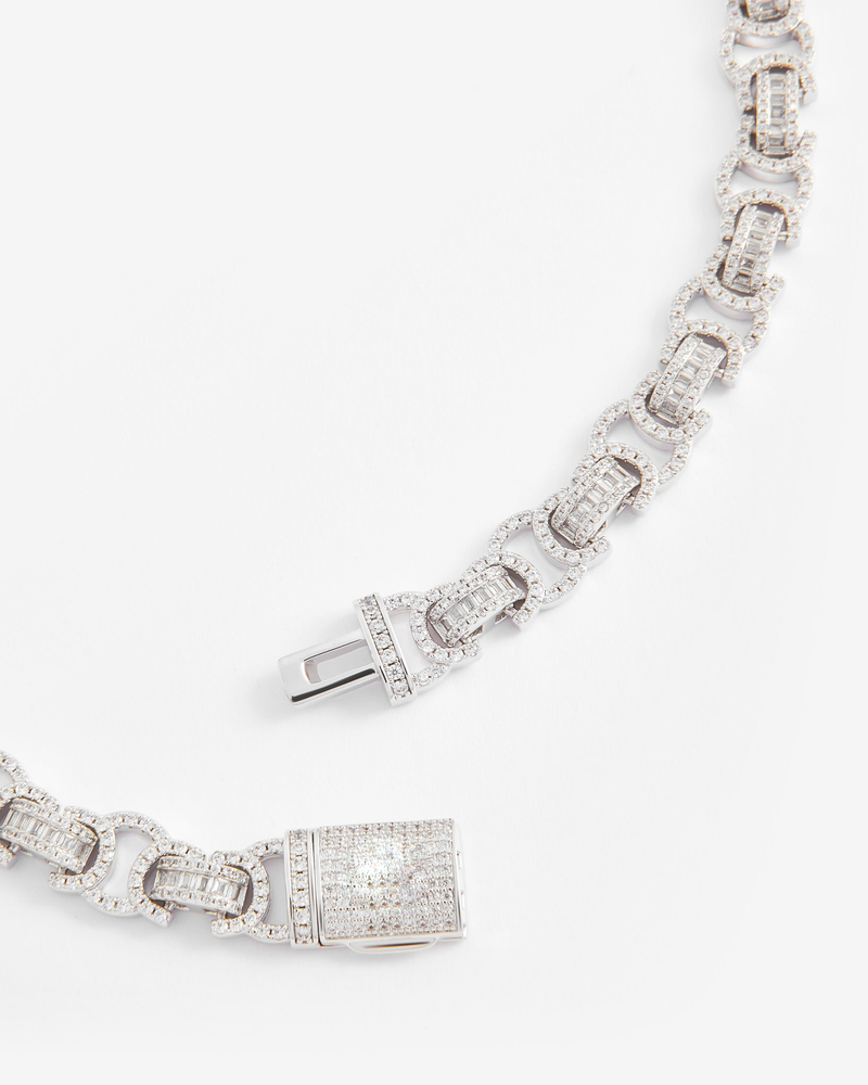 Iced Byzantine Chain - White Gold