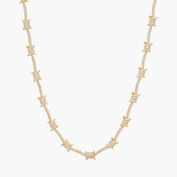 Iced Barbed Wire Chain - Gold