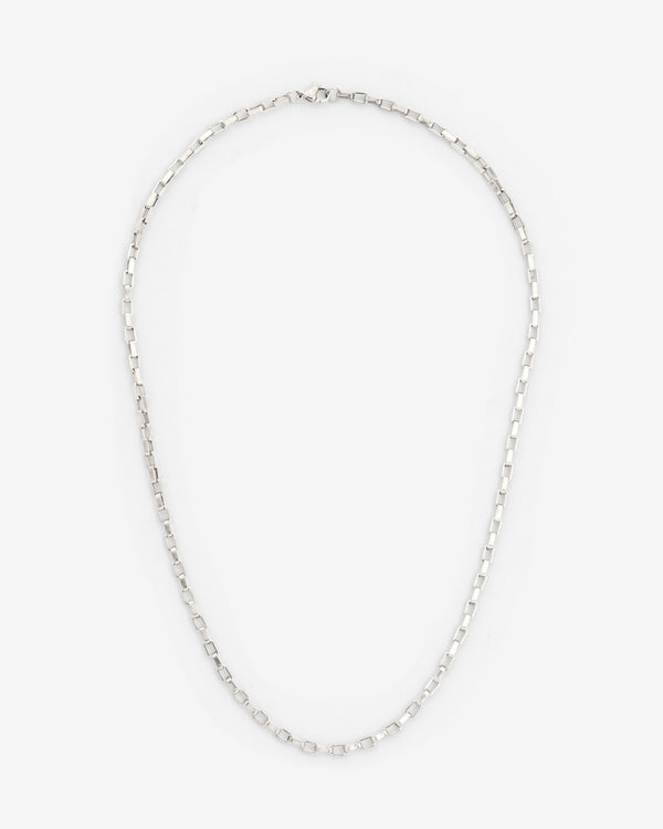 3mm Edge Chain - White Gold