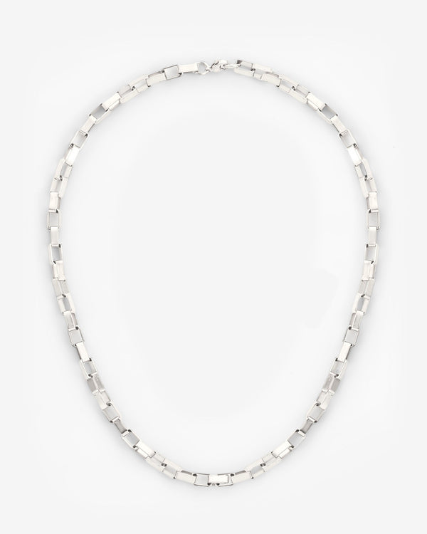 5mm Edge Chain - White Gold