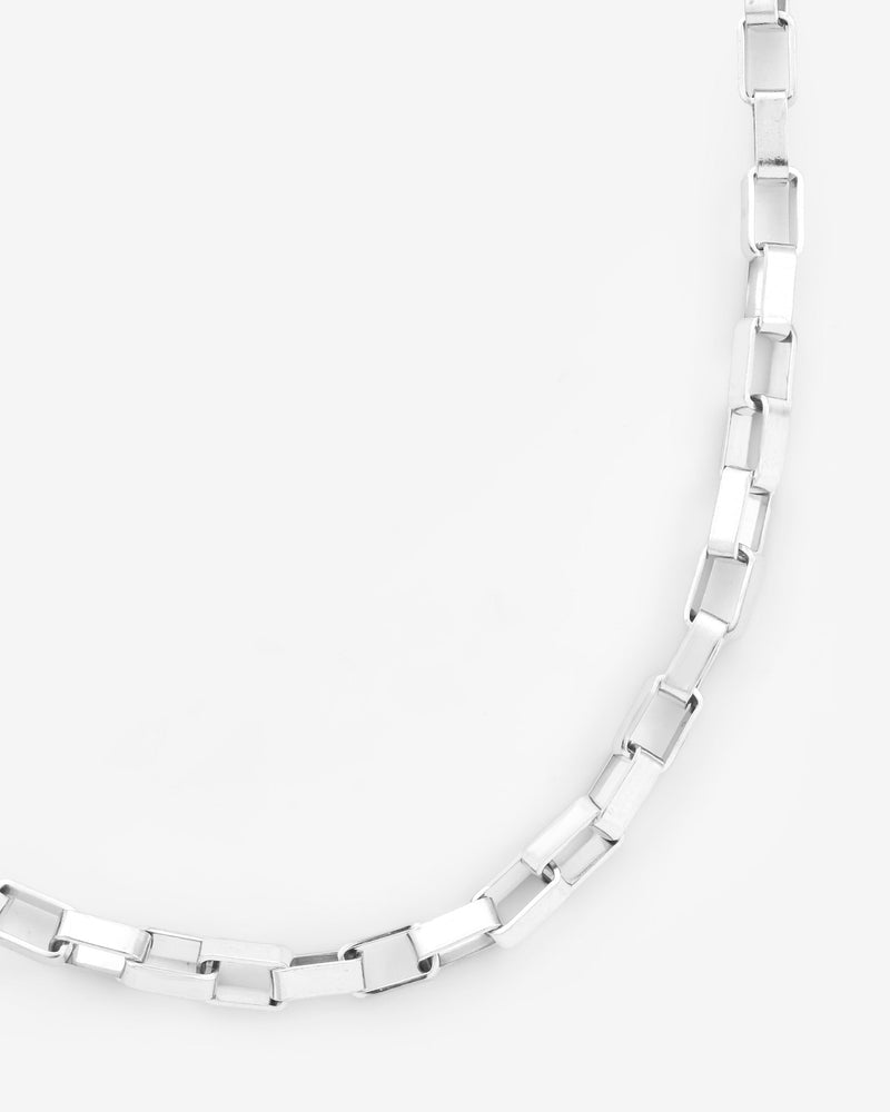 5mm Edge Chain - White Gold