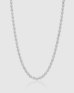 5mm Iced Ball Chain - White Gold