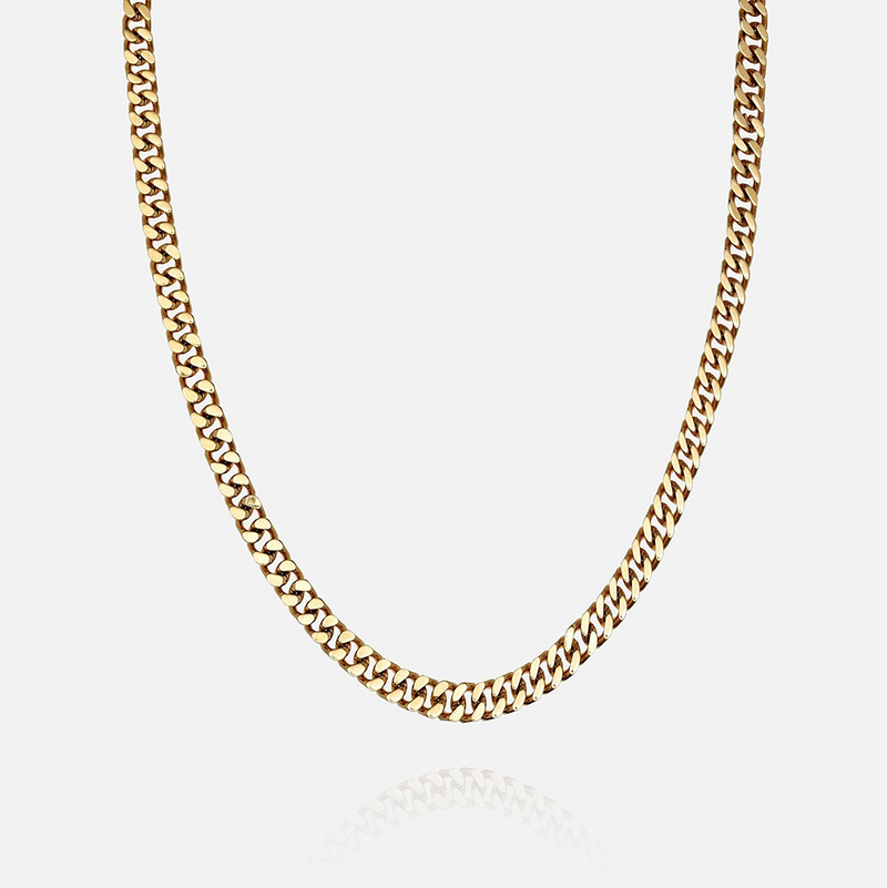 8mm Cuban Chain - Gold 18k