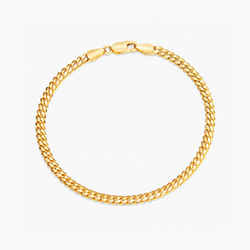 Cuban Link Bracelet 3mm - Solid Gold