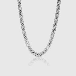 ICED CUBAN CHAIN 12MM - White Gold