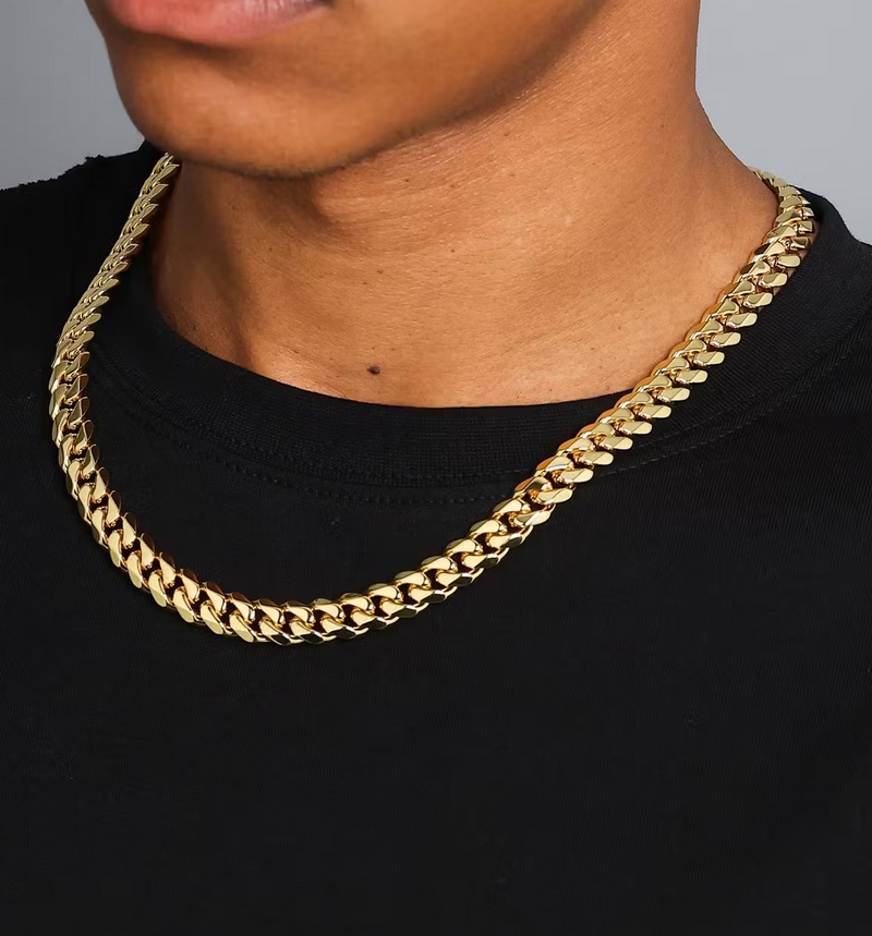 8mm Cuban Chain - Gold 18k