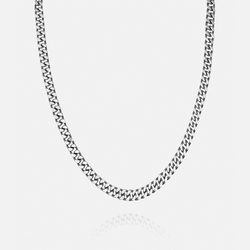 8mm Cuban Chain - White Gold